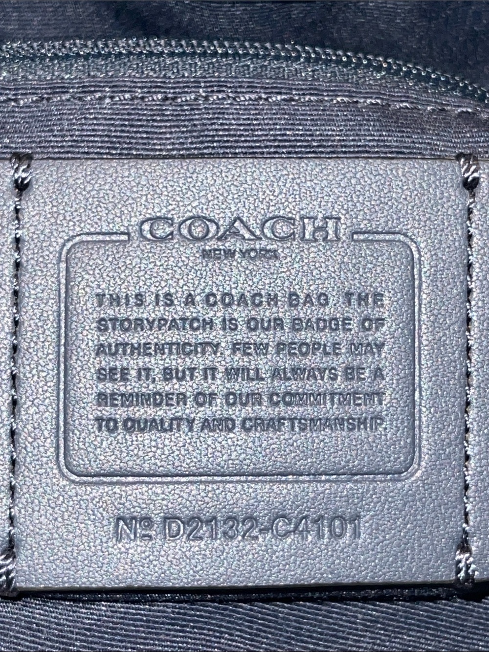 Coach D2132-C4104 Signature Jacquard Mini Bucket Bag Navy Blue & Chalk Leather - Picture 3 of 9